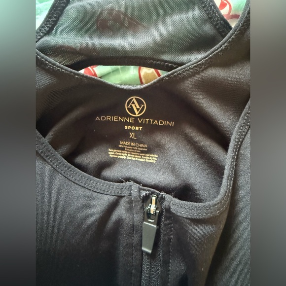 66 NEVER WORN ADRIANNE VITTADINI ACTIVE CROP TOP BLACK SIZE XL - Picture 6 of 6